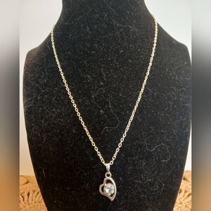 Girls Heart And Butterfly Pendant Necklaces